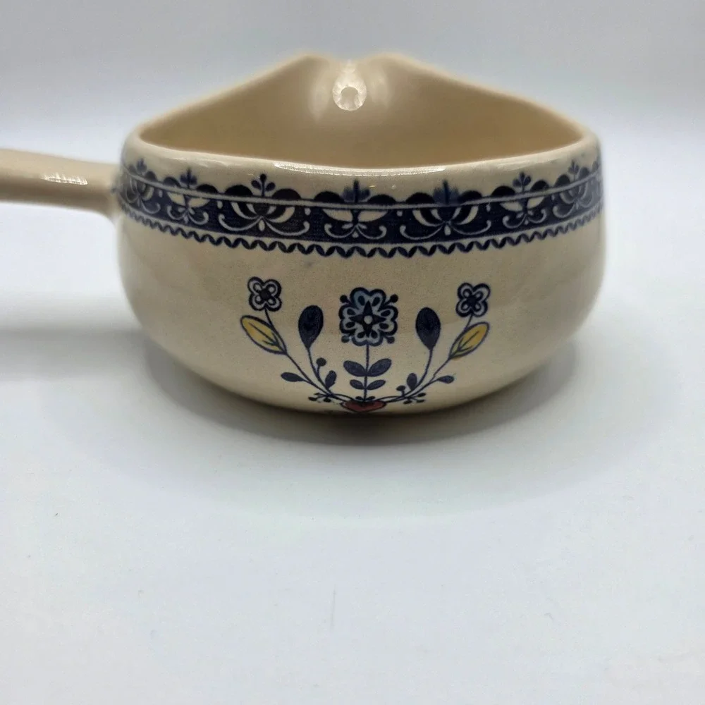 Johnson Bros Hearts & Flowers Old Granite Ironstone Saucepan Butter Warmer